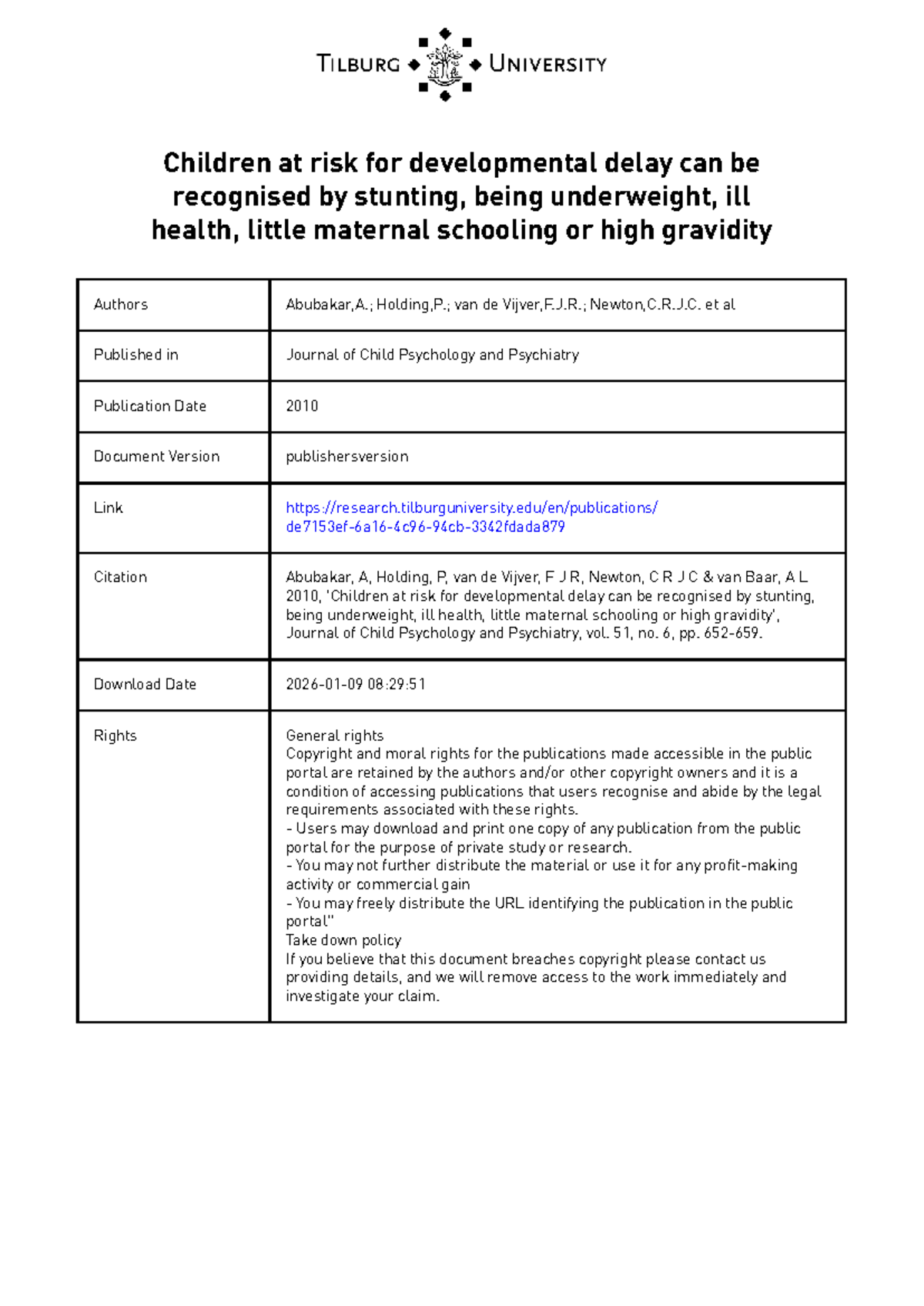 Children at Risk for Developmental Delay: Indicators and Interventions ...