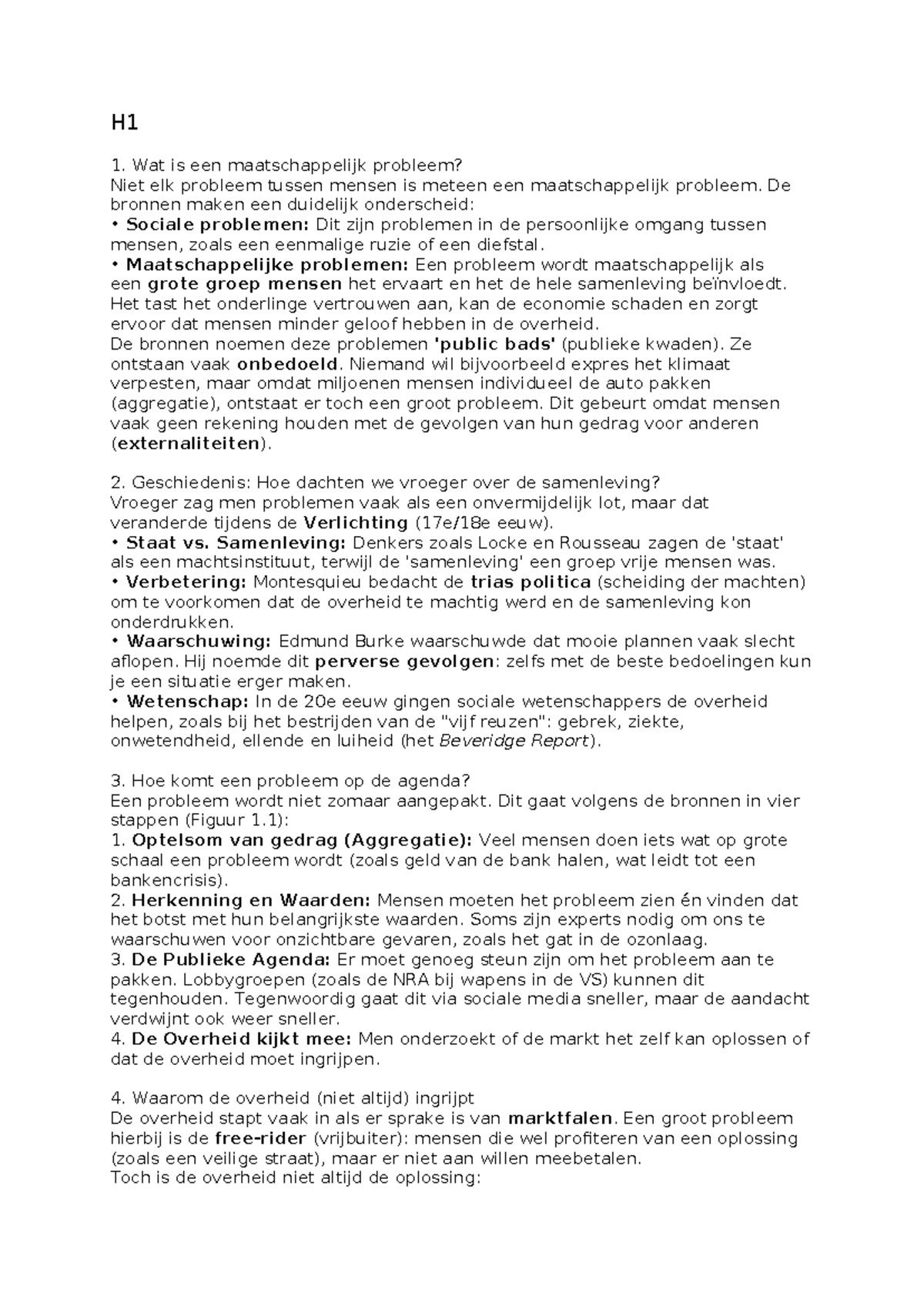 SP 1. Maatschappelijke Problemen en Oplossingen: Een Samenvatting ...