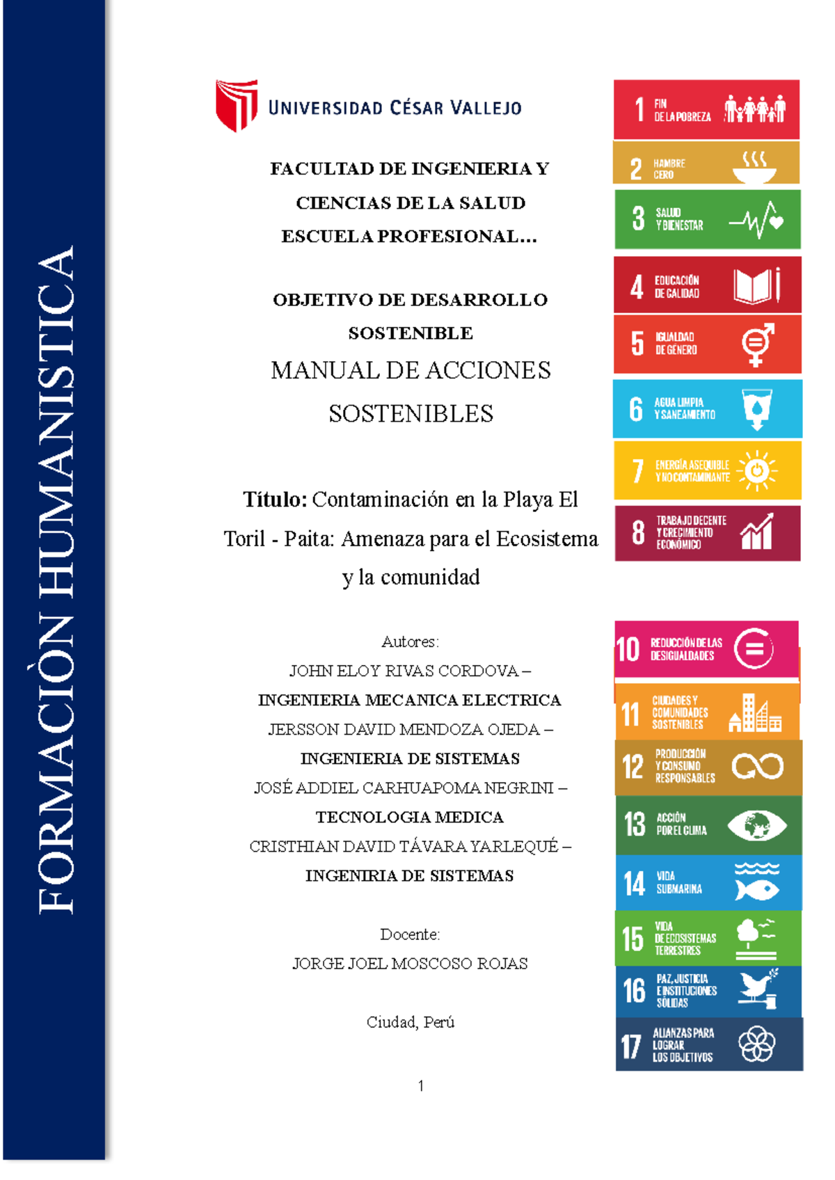 Manual de acciones sostenibles - FACULTAD DE INGENIERIA Y CIENCIAS DE ...
