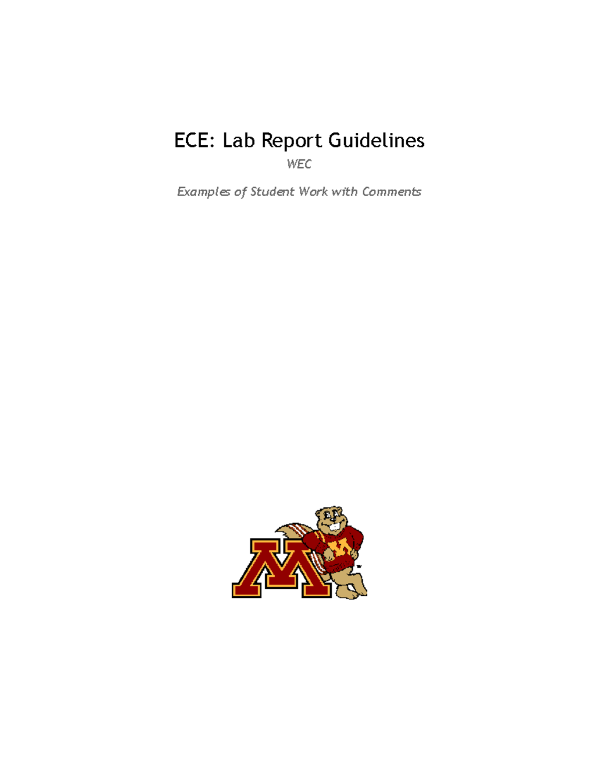 ECE Lab Report Examples with TA Comments and Guidelines - Studocu
