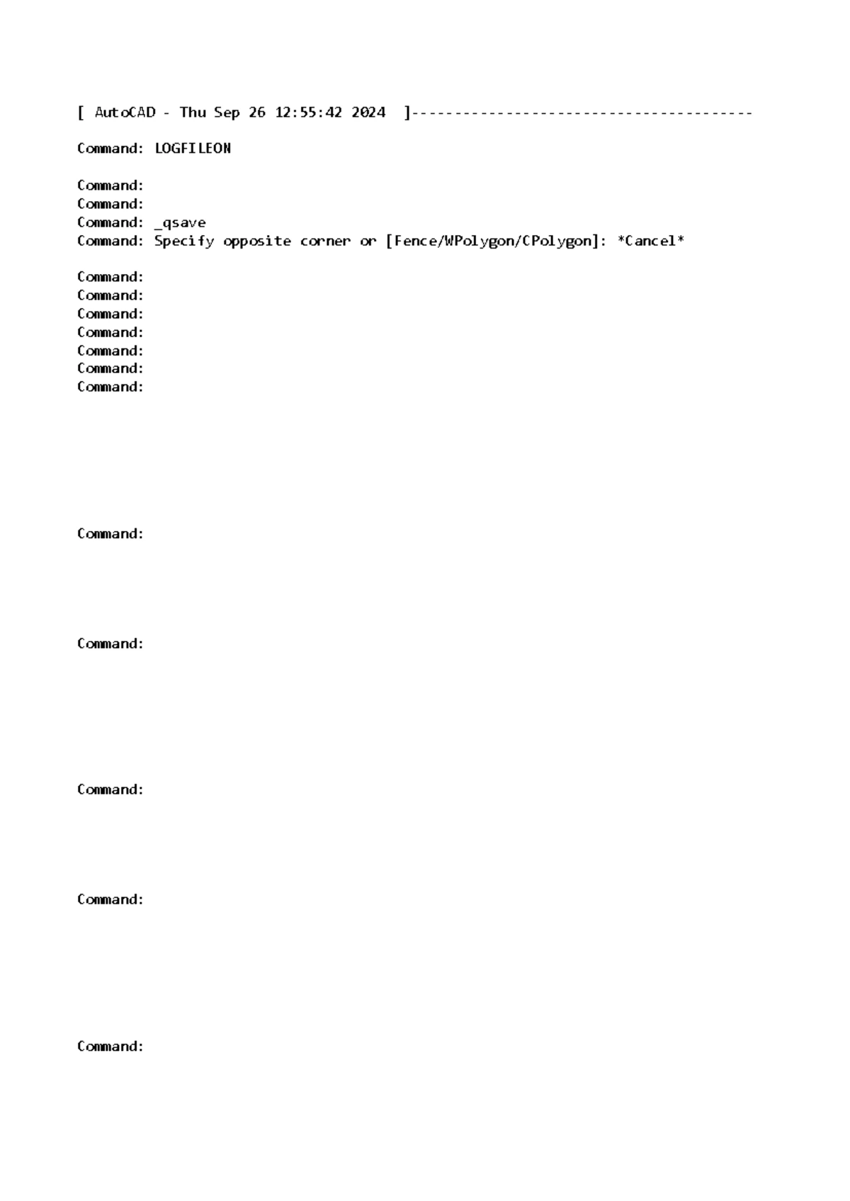 AutoCAD Command Log Analysis - EX4F1 - Studocu