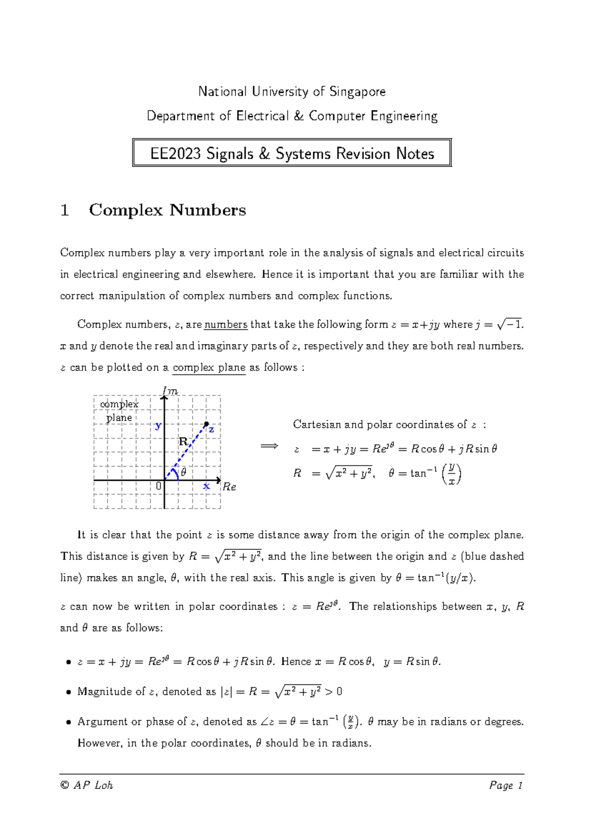 Math-complex fn - maths functions for signals - National University of ...