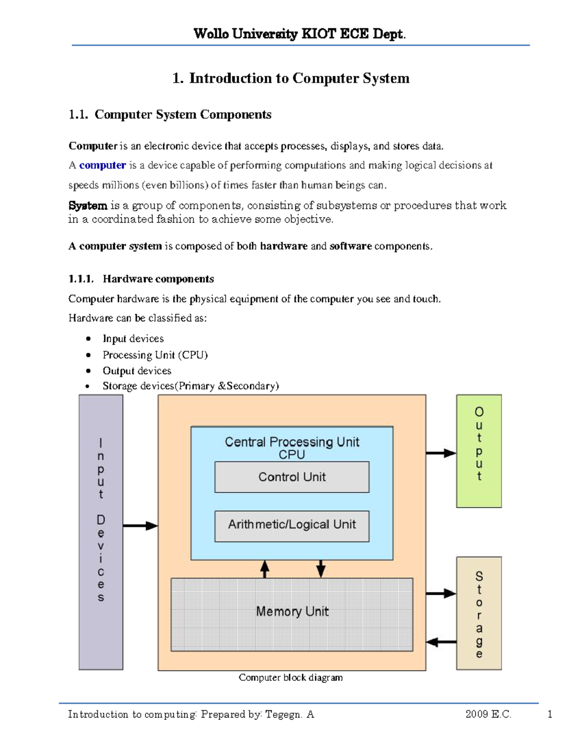 @ CE 101: Introduction to Computer Systems - Key Concepts and ...