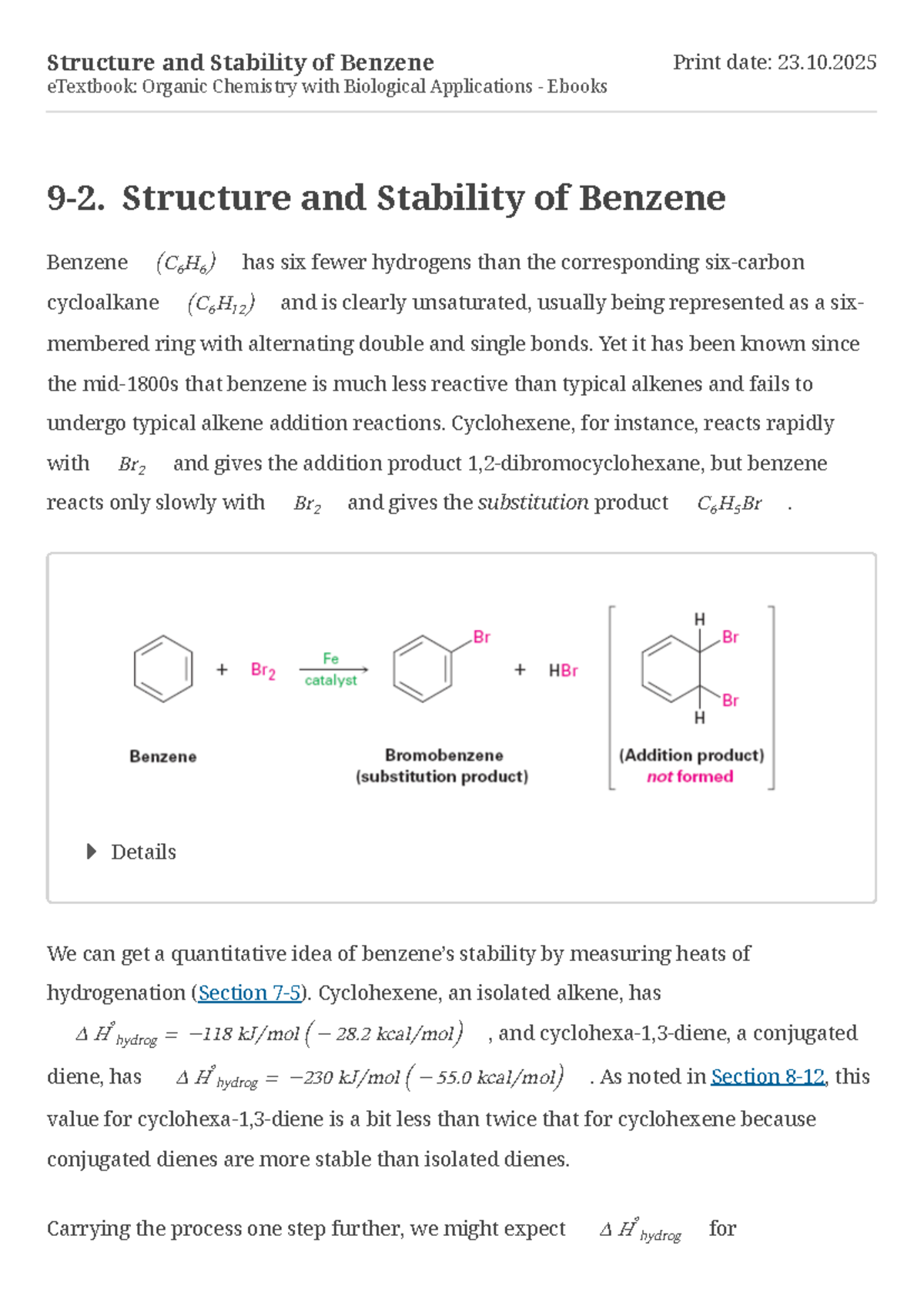 Structure and Stability of Benzene - Organic Chemistry - Studocu