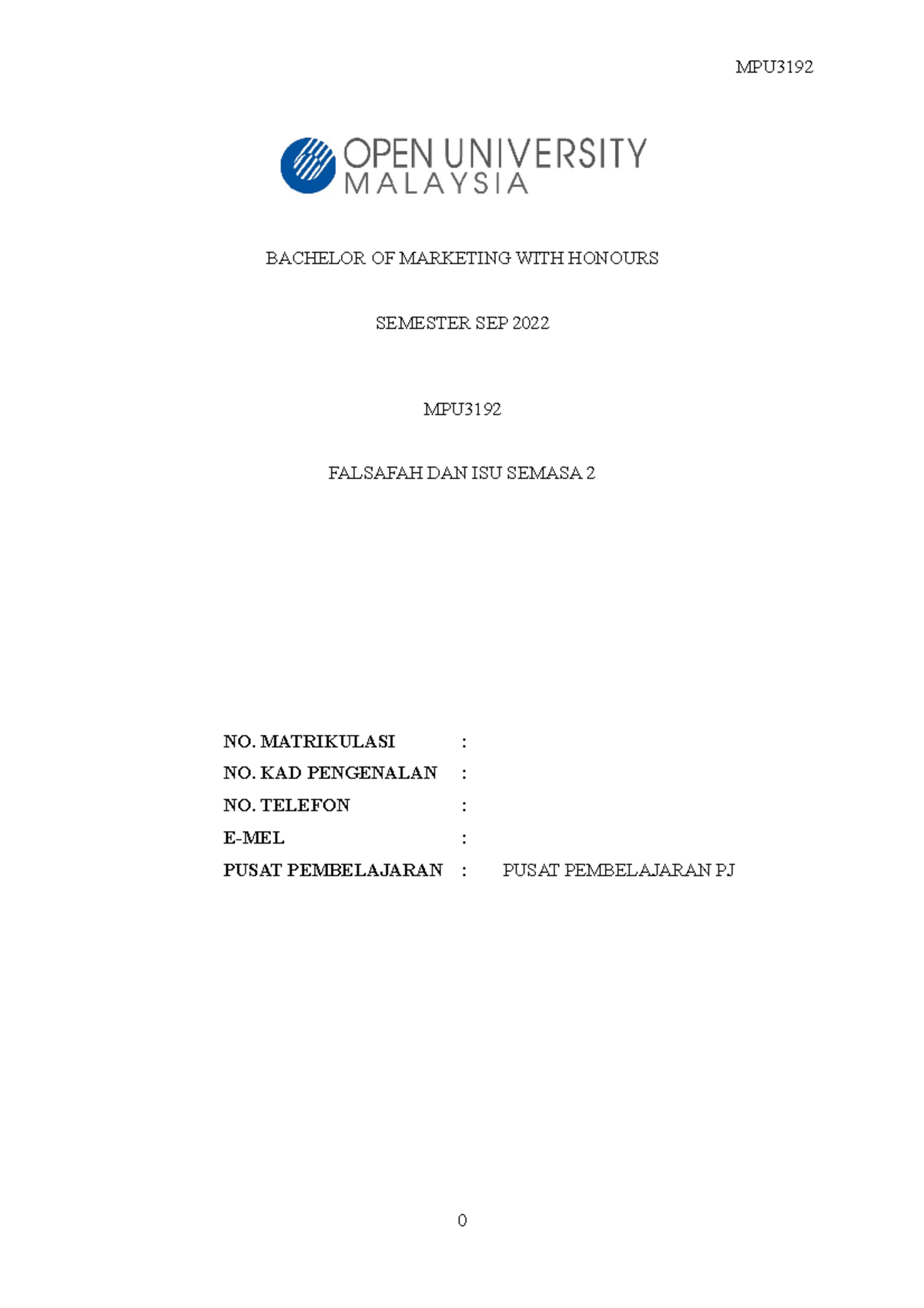 Assignment MPU3192 (Falsafah Dan Isu Semasa 2) - Garis Masa - Copy ...