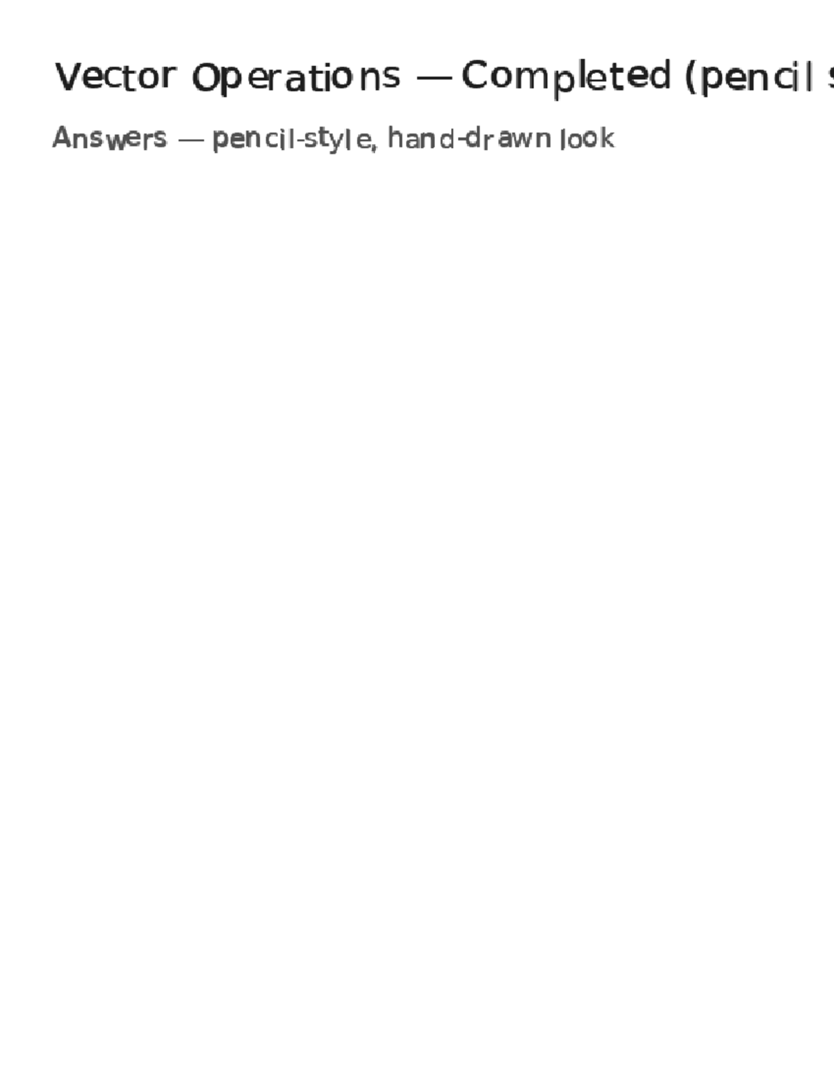 Vector Operations & Performance Task Answers (Part 1 & 3) - Studocu