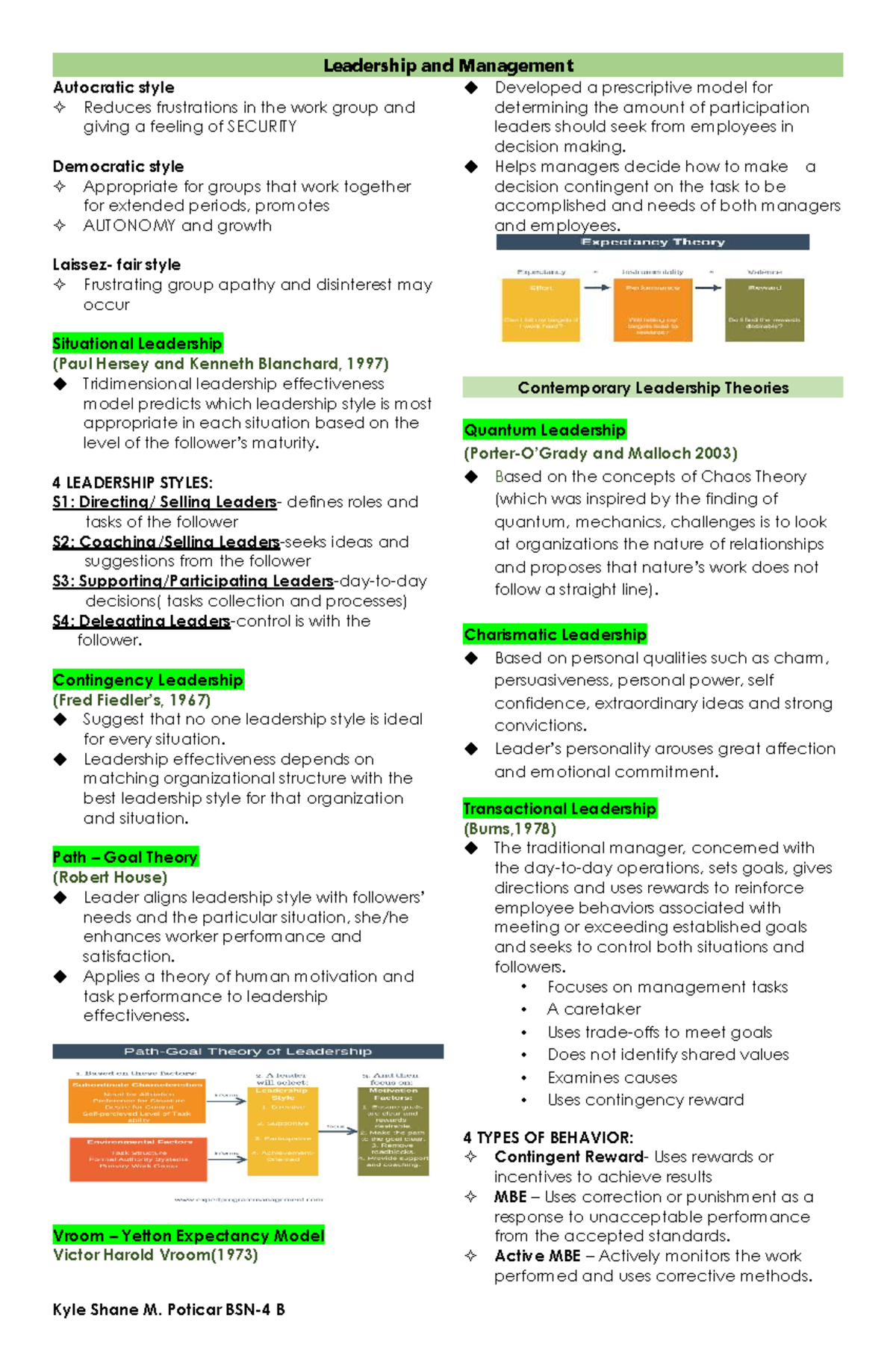 Leadership and Management Theories: A Comprehensive Overview (Course ...