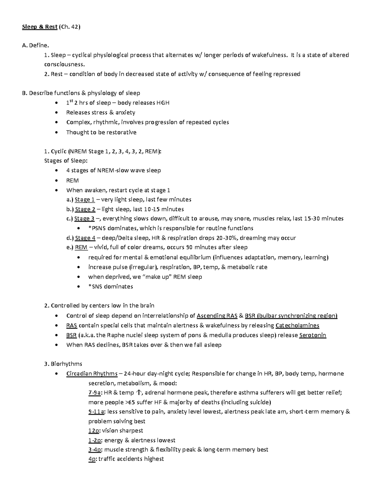 Sleep and Rest Concepts: Physiological Insights & Nursing Implications ...