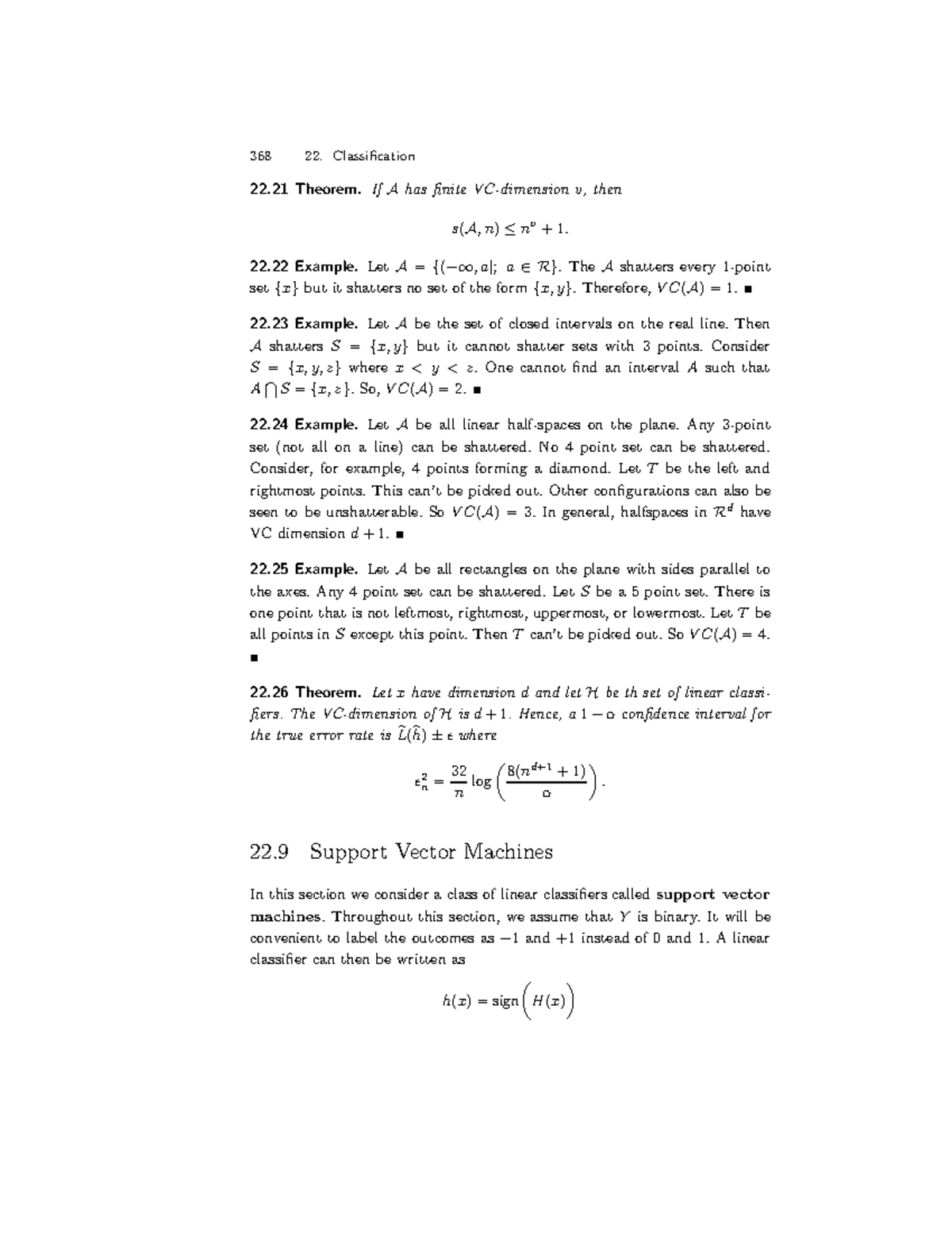 368 22. Classification Theorems and Examples in Statistics - Studocu