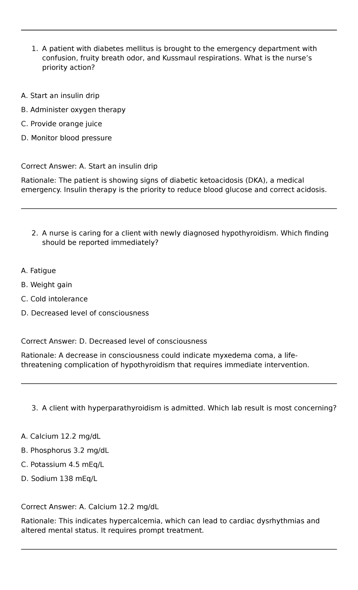 Ms Practice Questions - Exam Review for Nursing (NUR 101) - Studocu