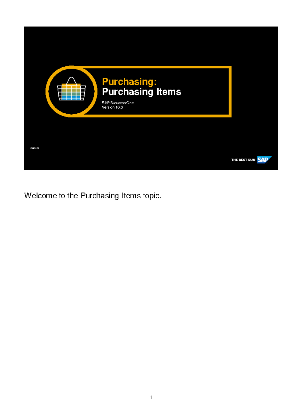 Purchasing Process Overview in SAP Business One (10 Purch 12) - Studocu