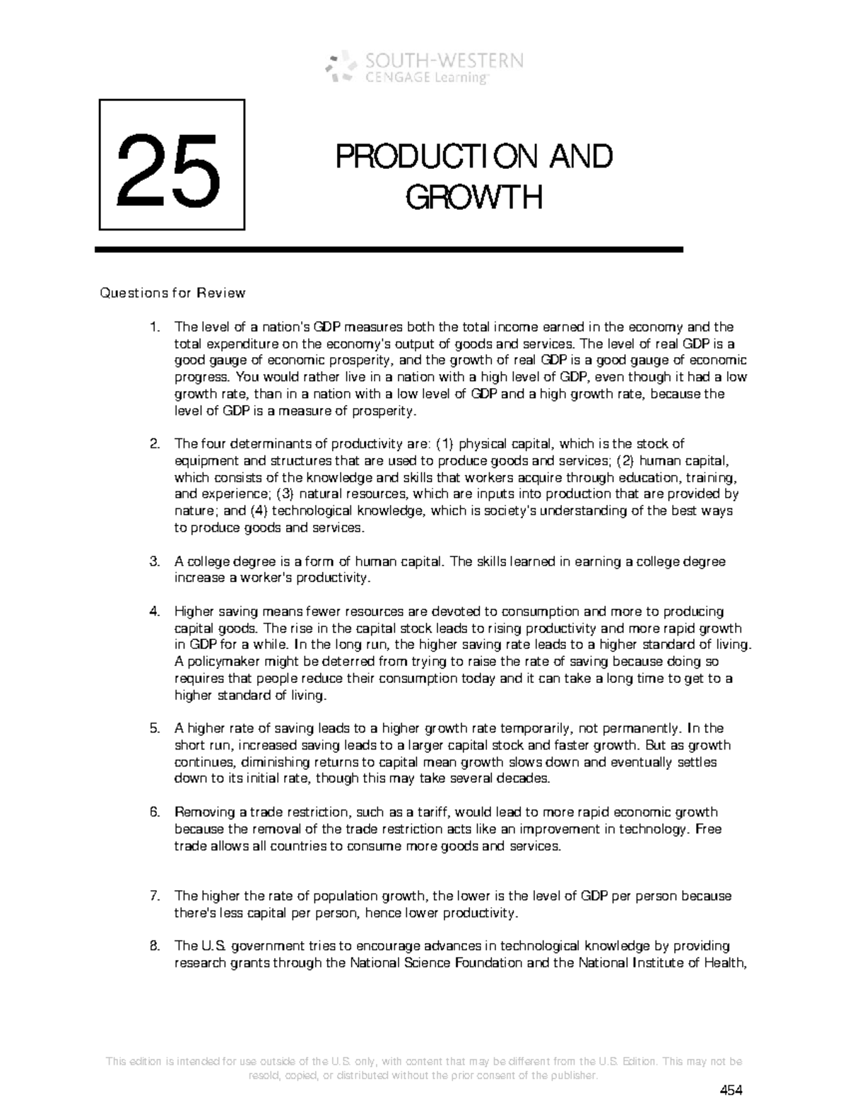 25 - Production and Economic Growth Notes for Review - Studocu