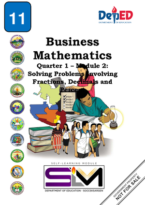 Business Mathematics Grade 11 Q1 M1: Fractions, Decimals & Percent ...