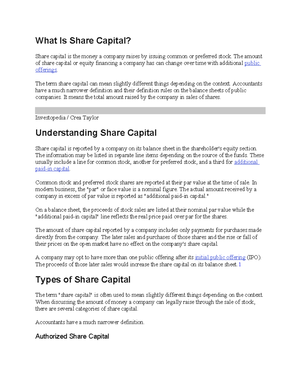 What Is Share Capital - Important accounting notes - What Is Share ...