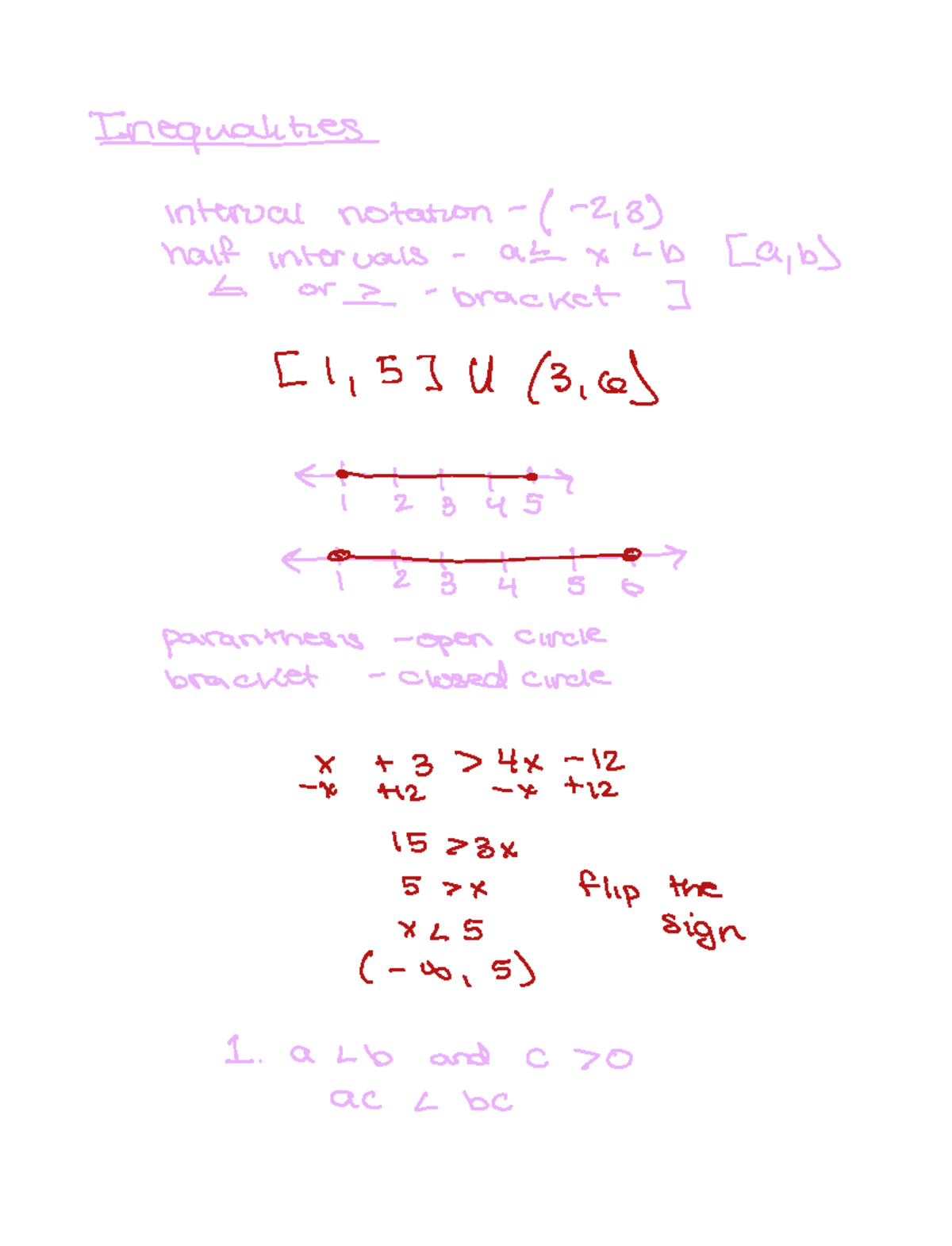 Note Sep 14, 2022 - notes for sep 14 - Inequalities interval notation ...