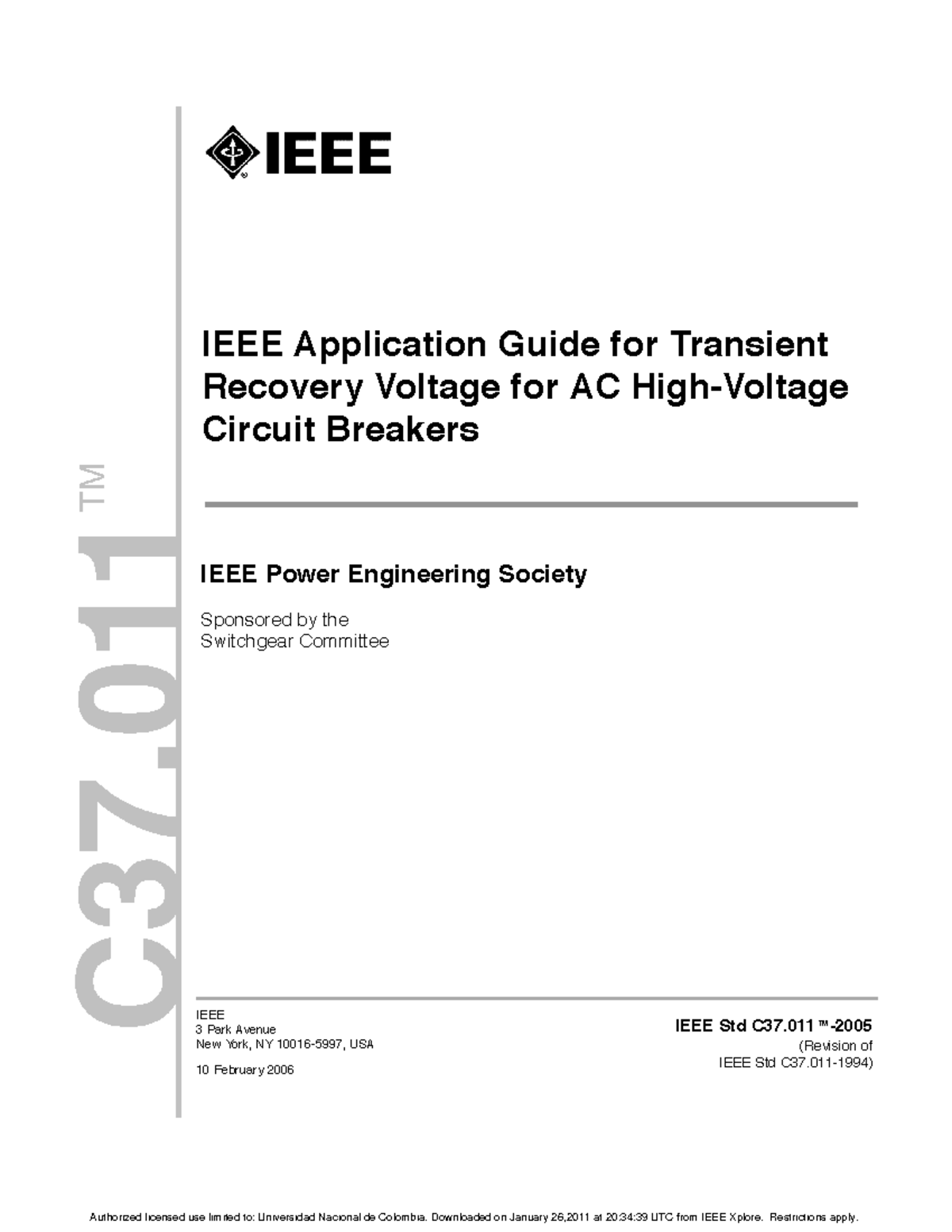 IEEE C37 Application Guide for Transient Recovery Voltage in Circuit ...