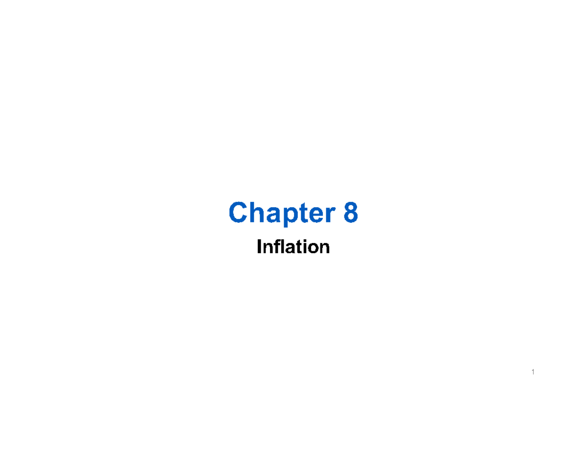 Chapter 8 - Inflation: Understanding Economic Impacts and Calculations ...