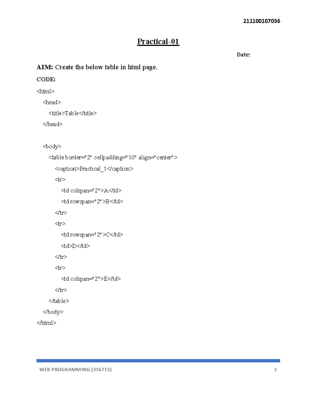 WEB PROGRAMMING (316713) Practical Guide: HTML Tables & CSS Forms - Studocu