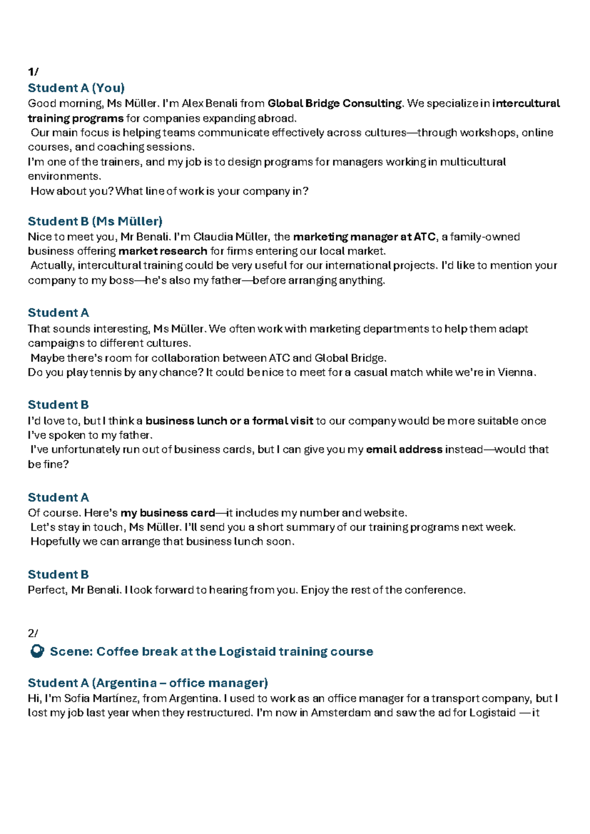 CASE Study - Dialogues in Intercultural Training and Negotiation - Studocu