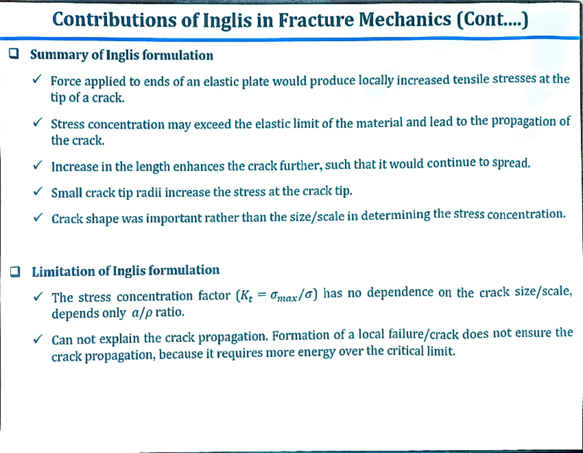 4. 06-08-2024 - Fracture Mechanics - Contributions of Inglis in ...