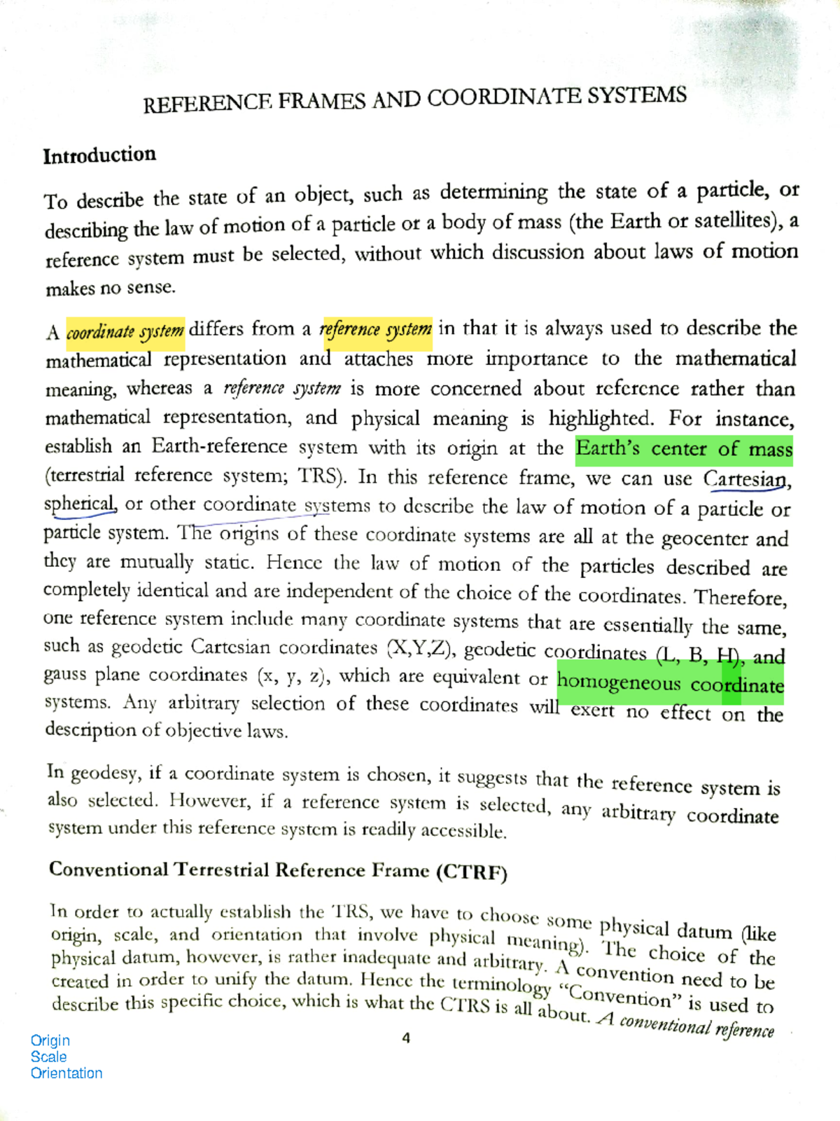 EGE2528 Lesson 1: Understanding Reference Frames and Coordinate Systems ...