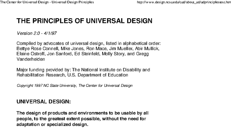 Universal Design Principles: A Comprehensive Guide (Version 2.0) - Studocu