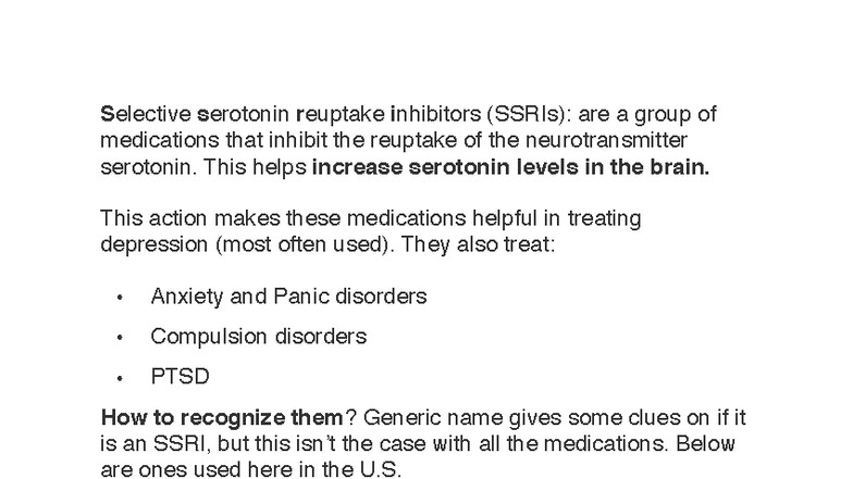 SSRIs: Mechanism, Uses, Nursing Responsibilities, and Patient Care ...