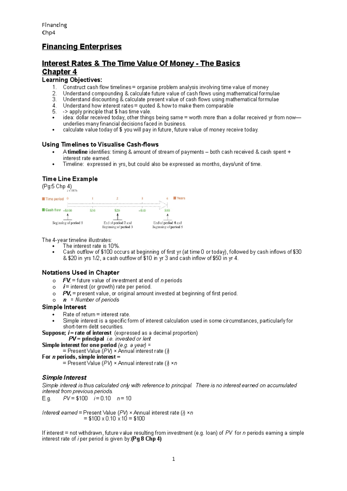 Financing chp 4 - Interest Rates & The Time Value Of Money - Financing ...