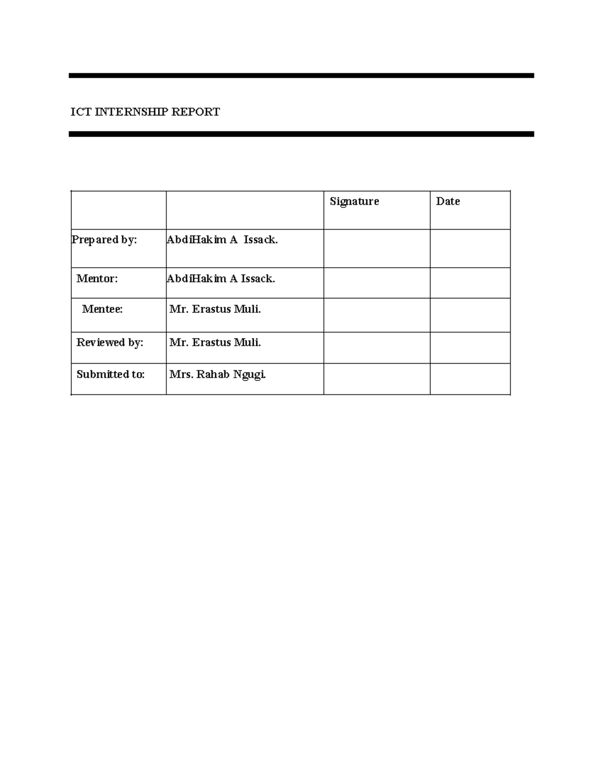ICT Internship Report: Insights from My Experience at Green Apple Tech ...