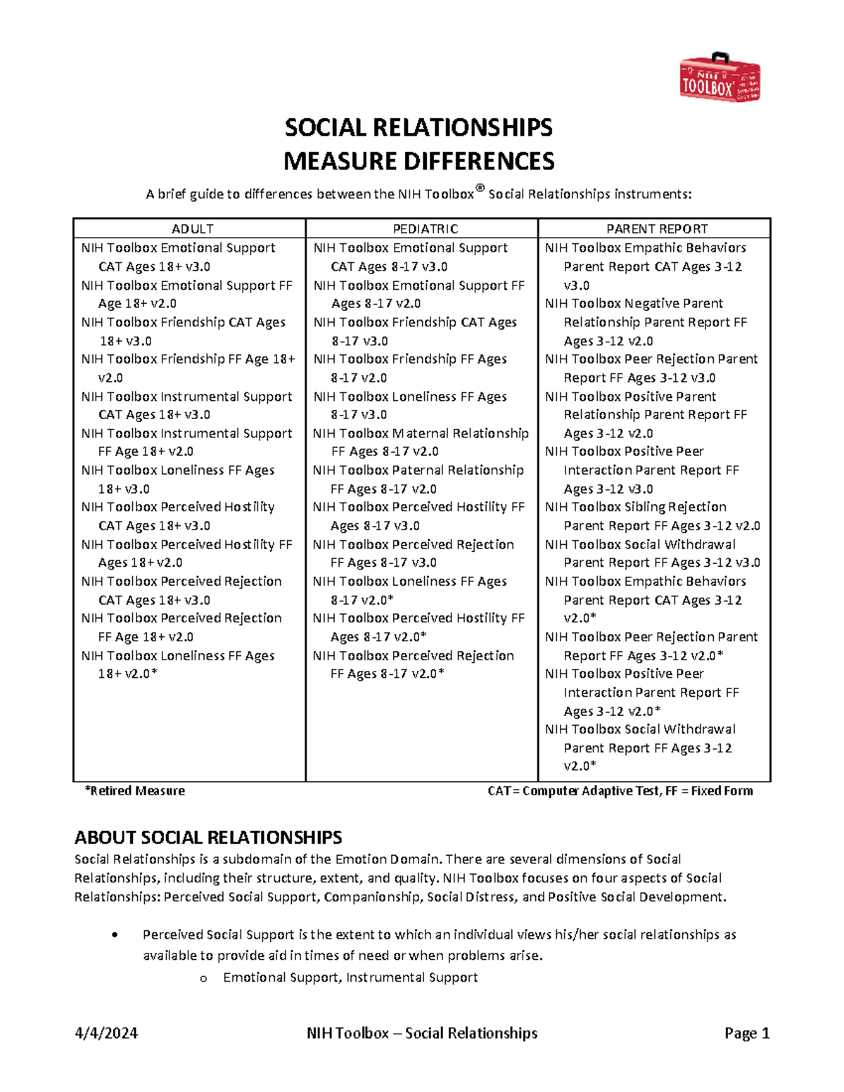NIH Toolbox Measure Differences Social Relationships 04Apr2024-2 ...