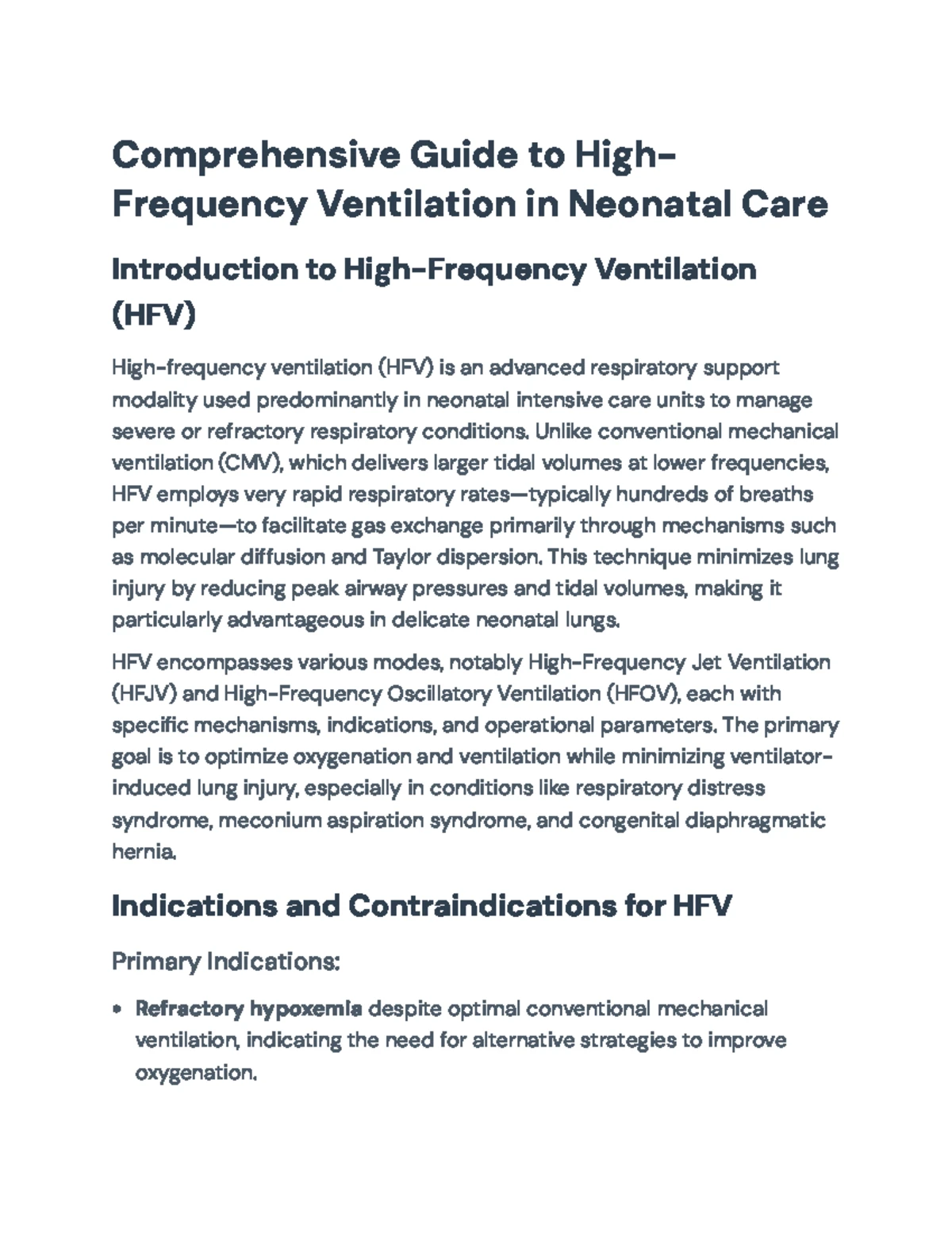 Comprehensive Guide to Neonatal Mechanical Ventilation Techniques (NICU ...