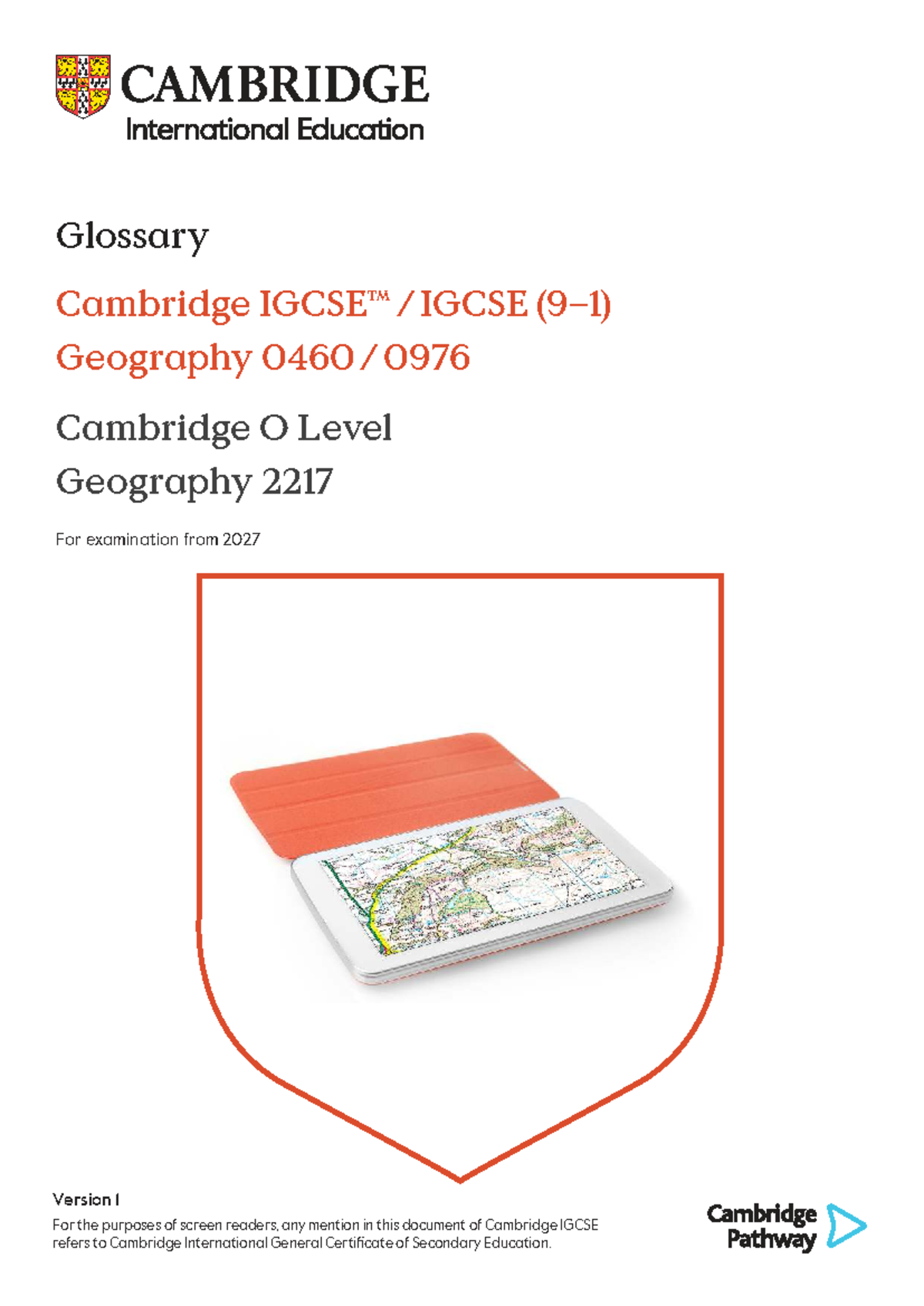 Glossary for Cambridge IGCSE Geography 0460 & O Level 2217 (Exam 2027 ...
