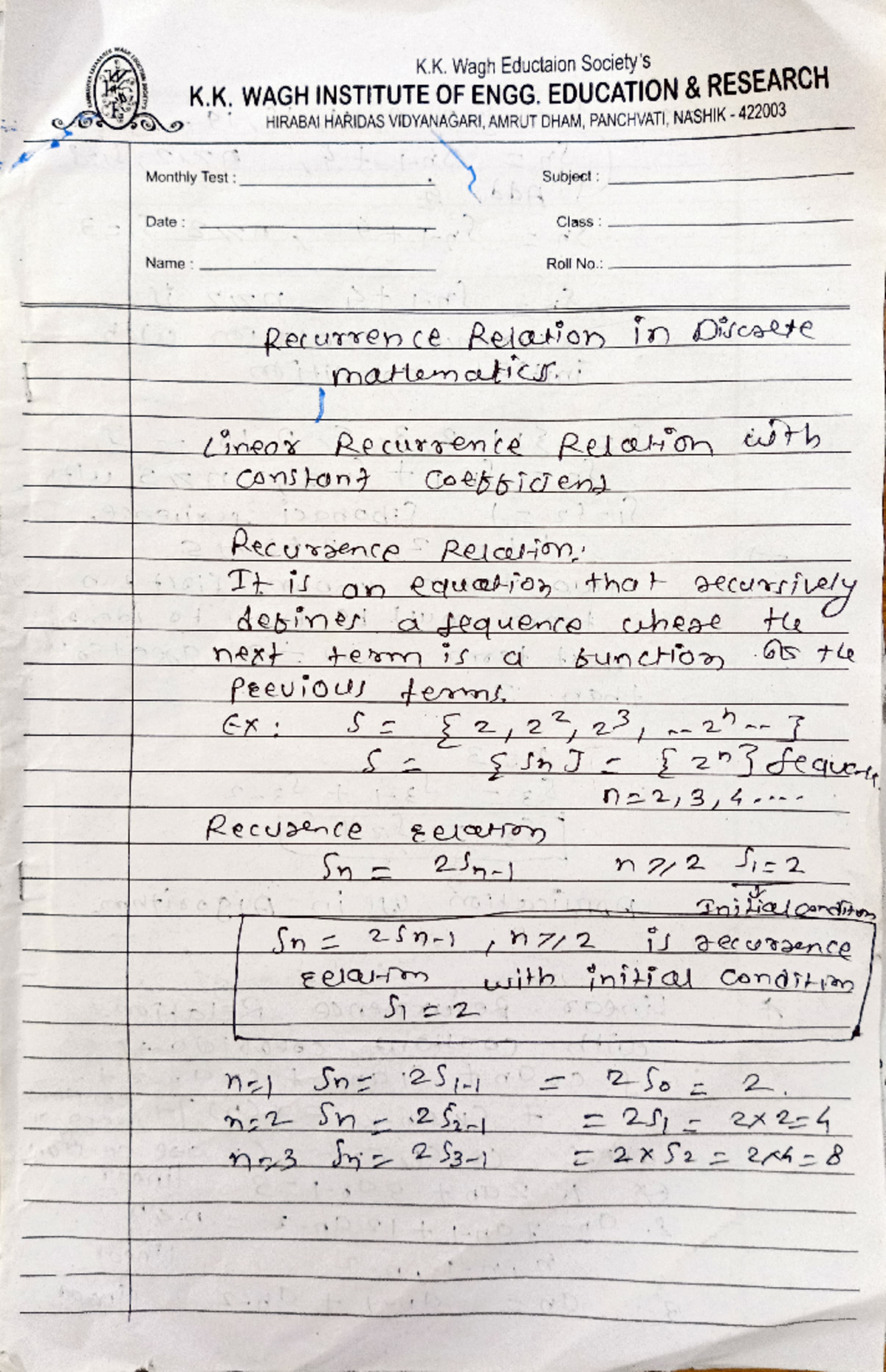 DM Notes - K.K's K. WAGHINSTITUTEOFENGG&RESEARCH :,. ..: '. HI RABAi H ...