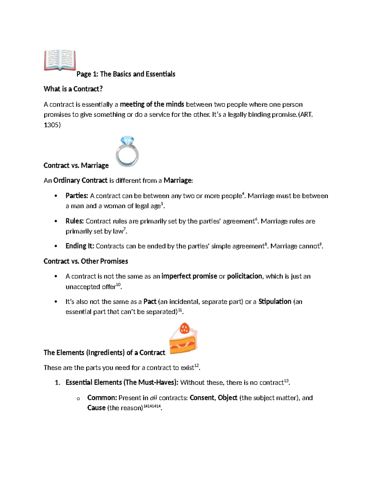 Law 101: Contract Basics and Essentials Reviewer - Studocu