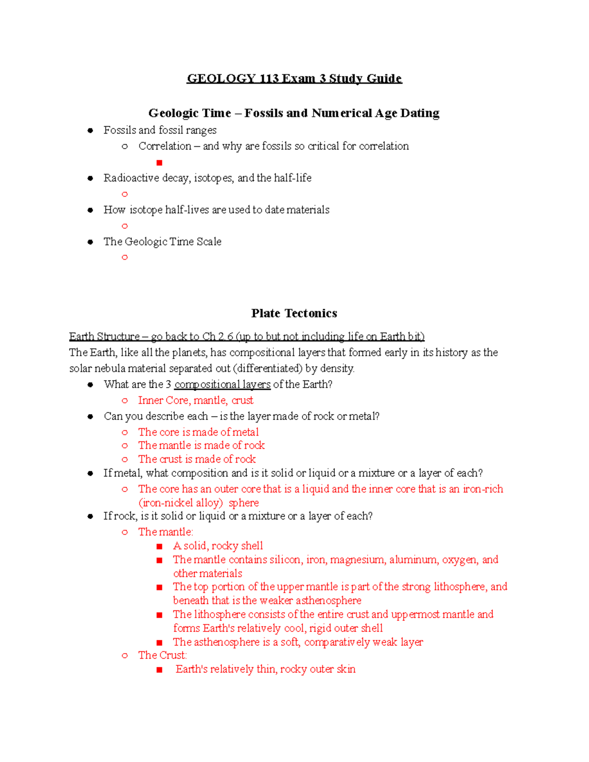 GEOL 113 Final EXAM Study Guide - Deprecated API usage: The SVG back ...