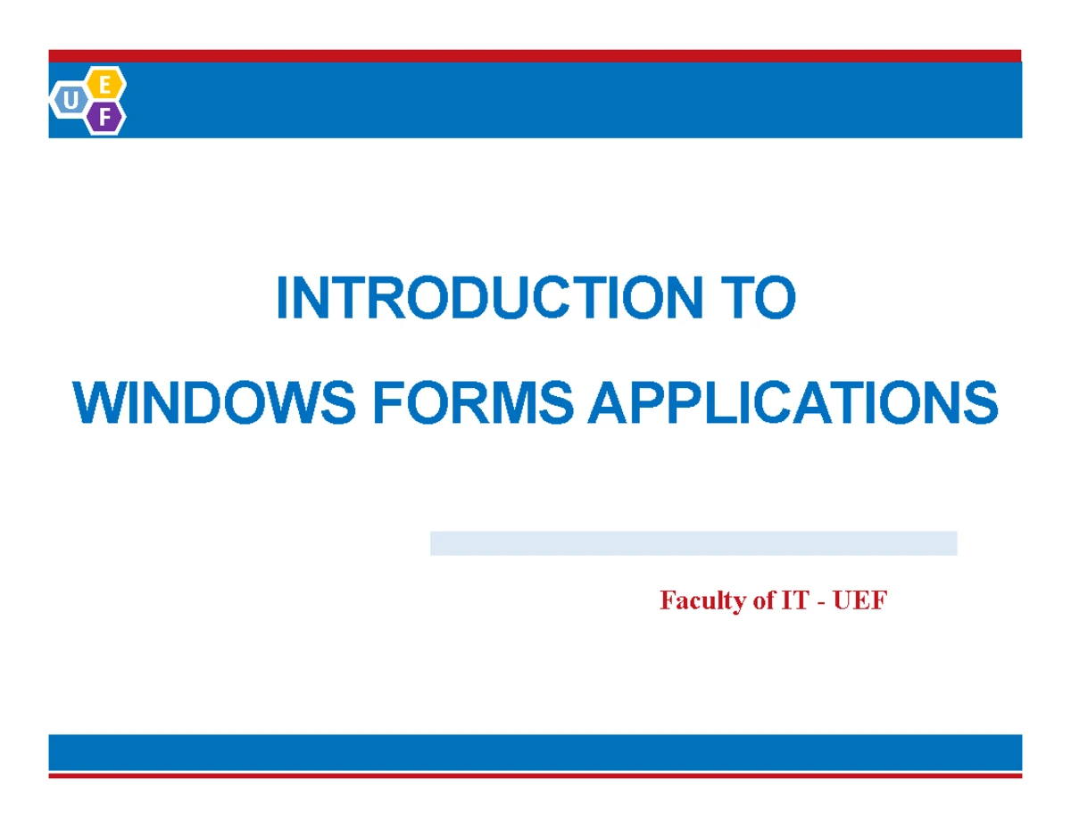 Windows Forms App 3 - Controls and Event Handling Overview - Studocu