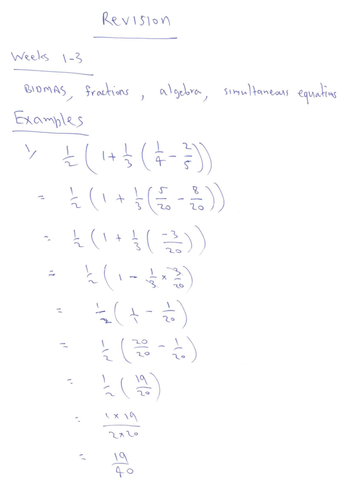 MATH1720 Lecture Notes: Week 12 Revision on Algebra & Equations - Studocu