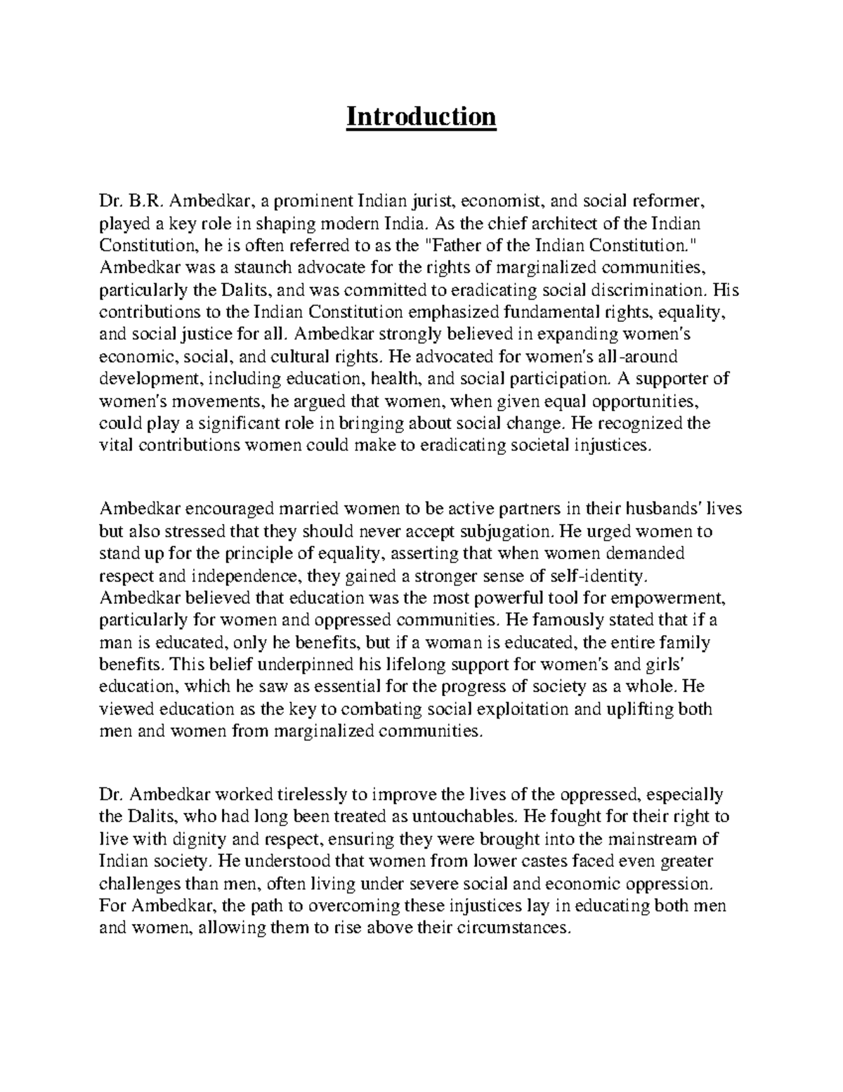 UA Presentation on Dr. B. Ambedkar: Advocate for Equality & Justice ...