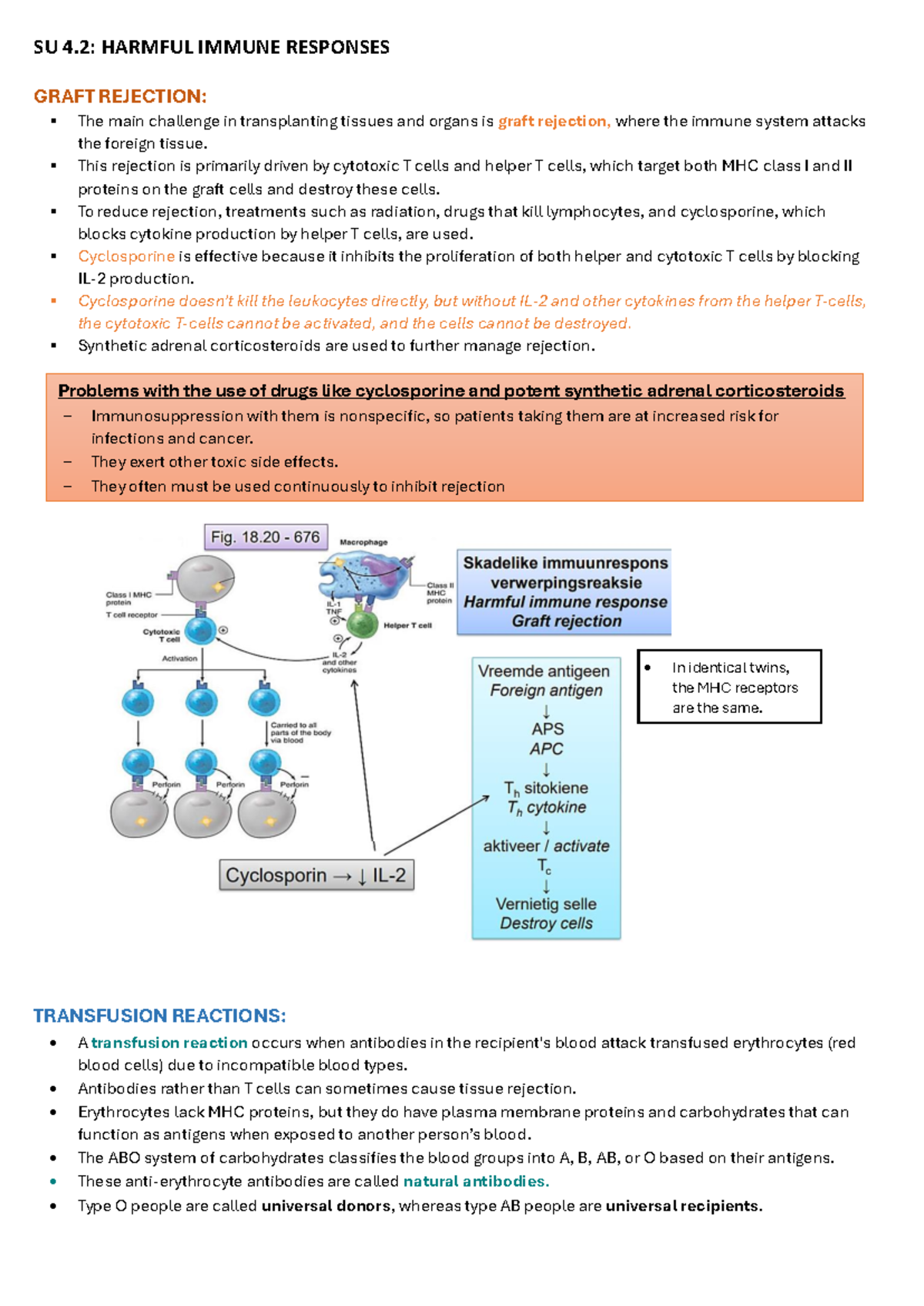 FLGX223: Graft Rejection, Transfusion Reactions & Hypersensitivities ...