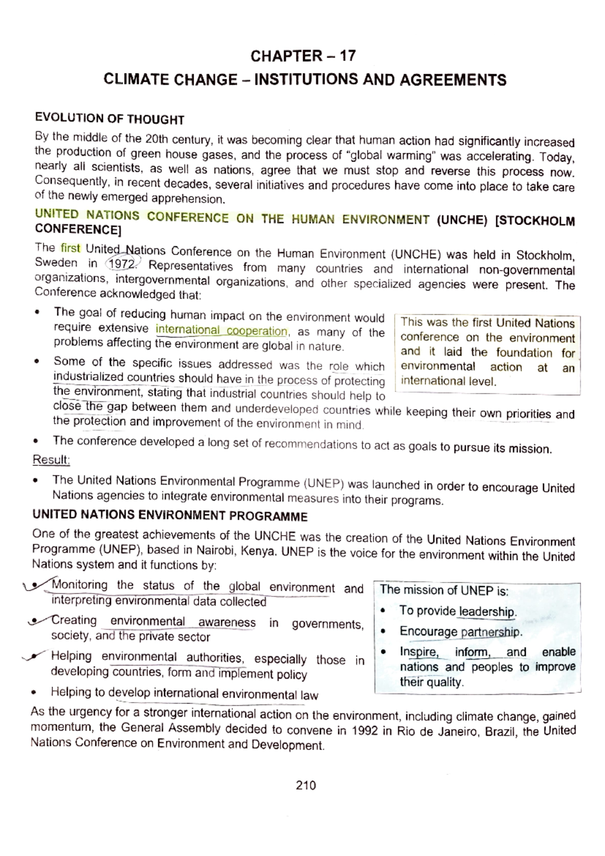 Final Exam: ENV 201 - Climate Change Institutions and Agreements - Studocu