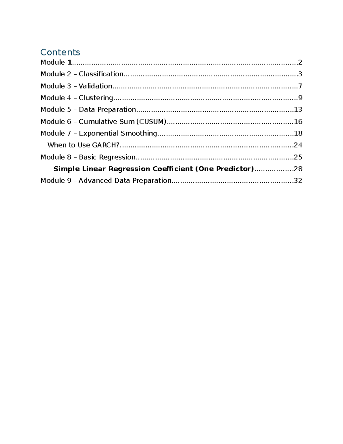 Midterm 1 Notes - Contents Module Module 2 – - Studocu