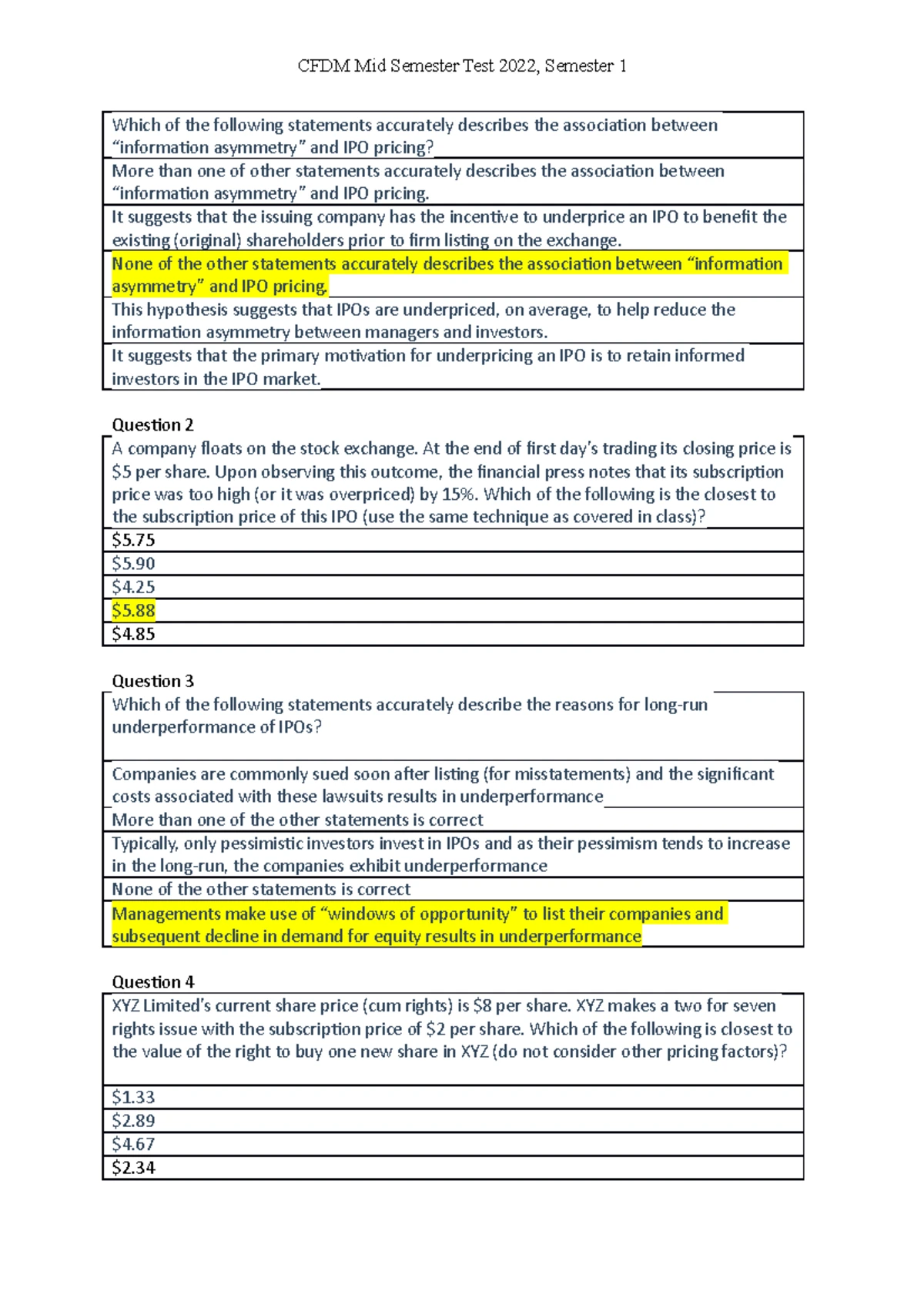 CFDM Semester 1 2025 Individual Assignment Questions Final - CFDM ...
