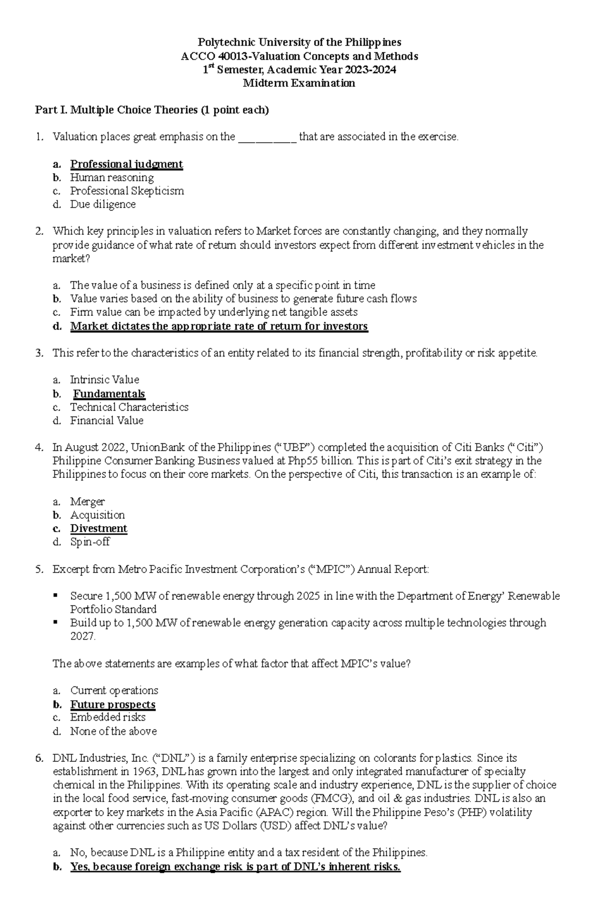 VCM 1st Sem Midterm Exam: Concepts & Methods in ACCO - Document Preview