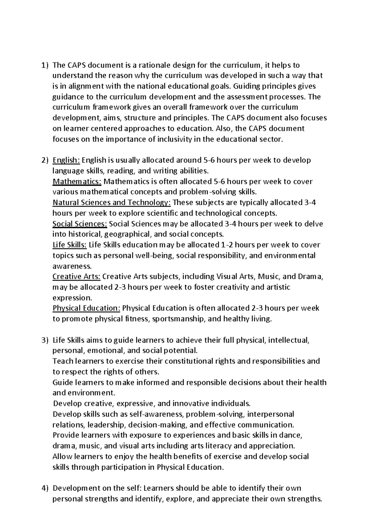 TPN2601 assignment 1 2024 - The CAPS document is a rationale design for ...