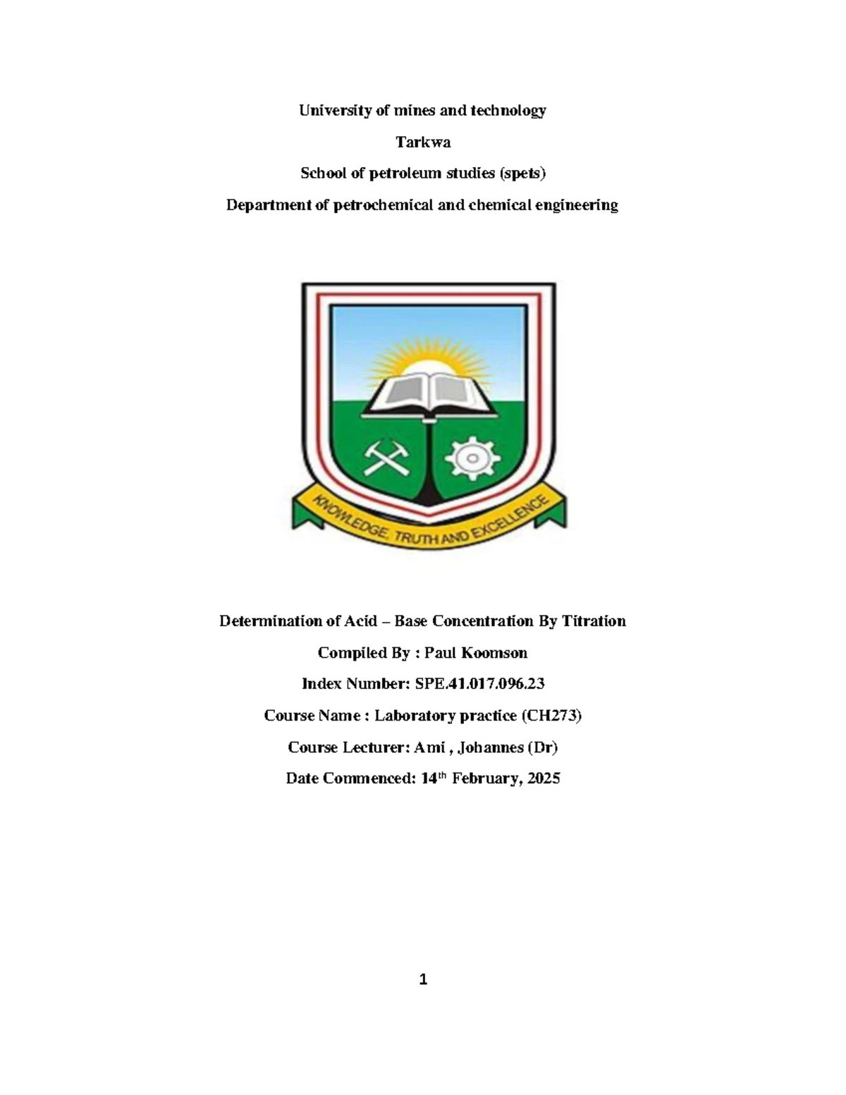 UMaT 262 Land Surveying II Final Exam Questions and Data Analysis - Studocu