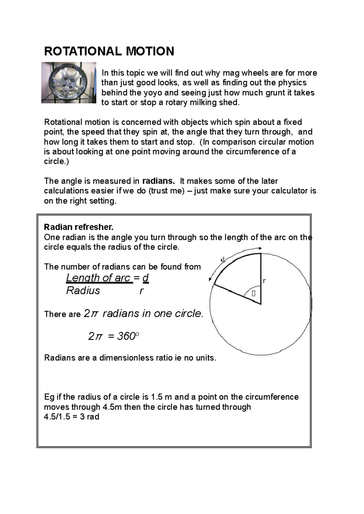 Rotational Motion Intro: Understanding Physics Behind Spin - Studocu