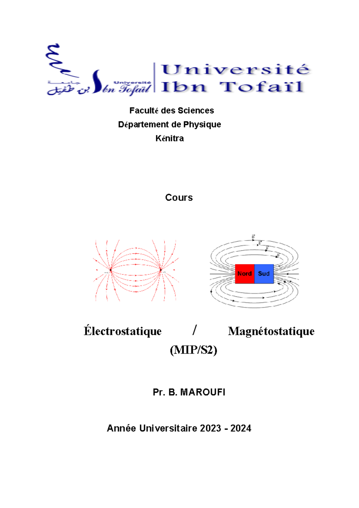 Cours MIP/S2: Final Notes on Electrostatics and Magnetostatics - Studocu