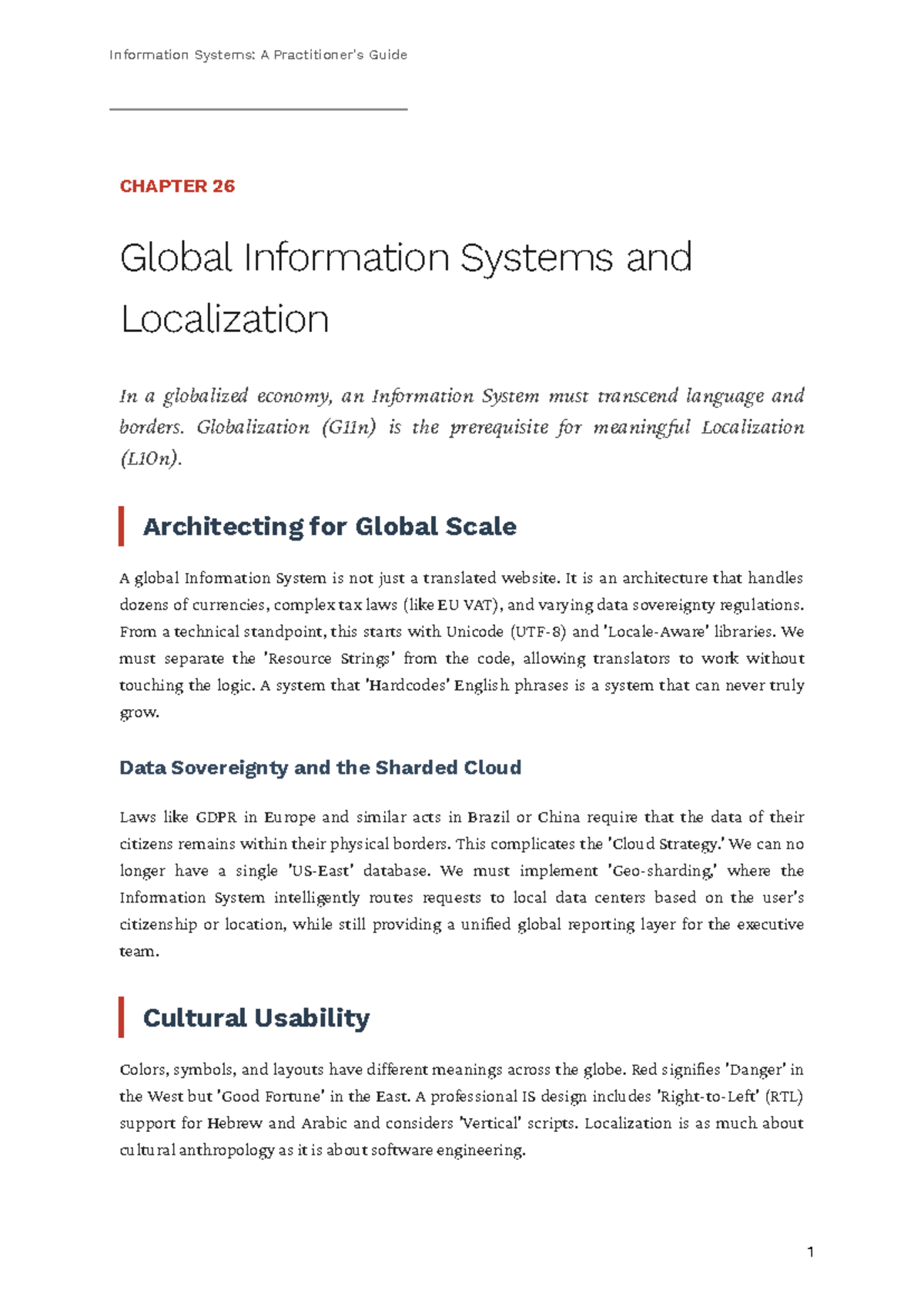 IS CH26: Global Information Systems & Localization Insights - Studocu