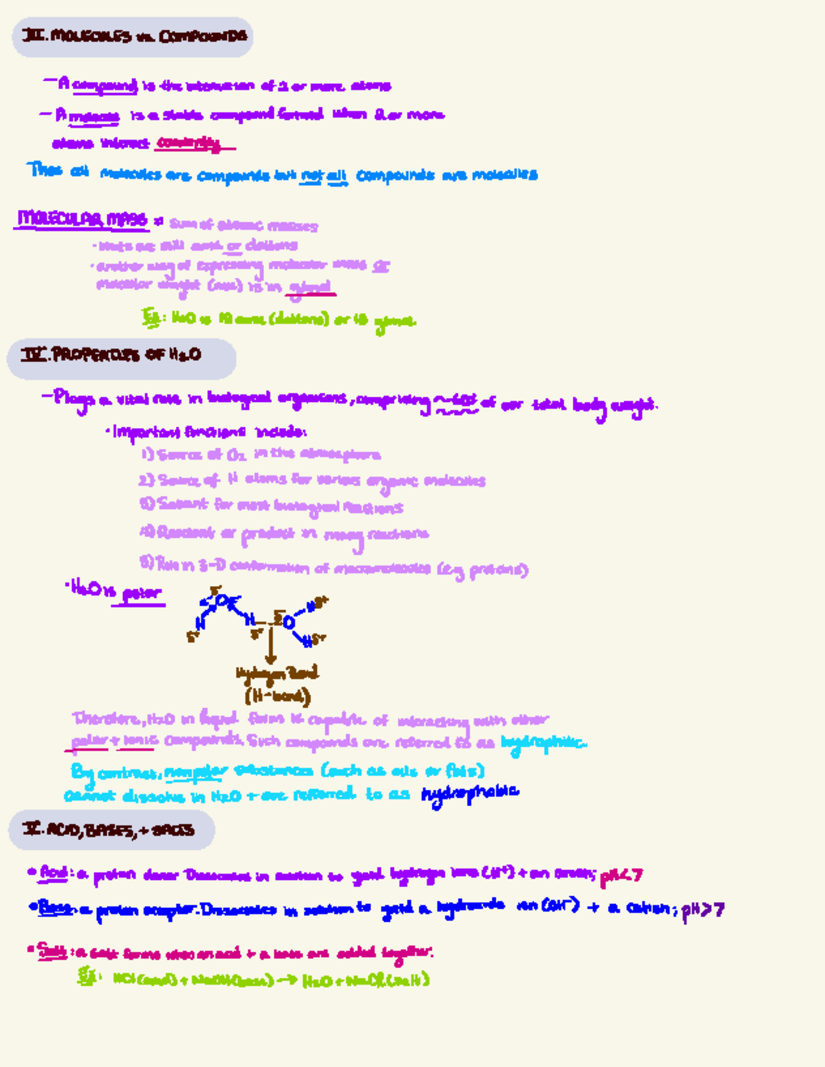 Lecture on Molecules and Compounds - Studocu