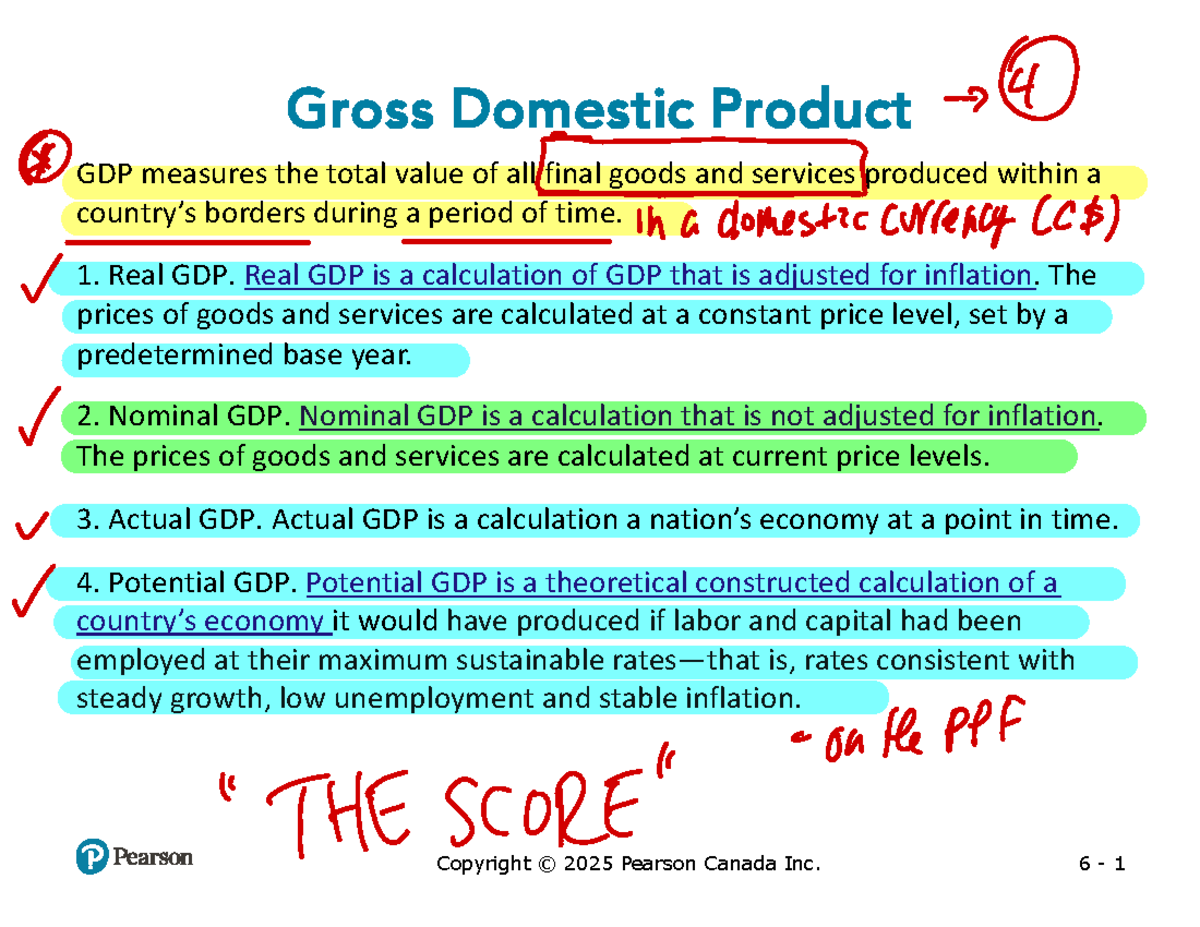 GDP Analysis: Real vs Nominal - Chapter 6 Notes (ECO 101) - Studocu